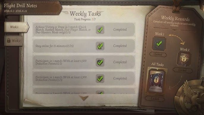 Identity V Visitor From Beyond daily tasks and reports rewards screenshot