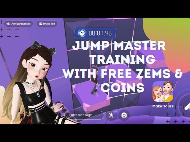 ZEPETO Jump Master guild ranking screenshot displaying ZEM rewards
