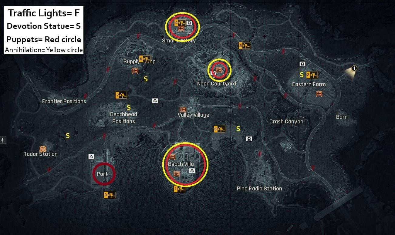 Optimal farm routes guide for Distorted Valley in Arena Breakout Infinite