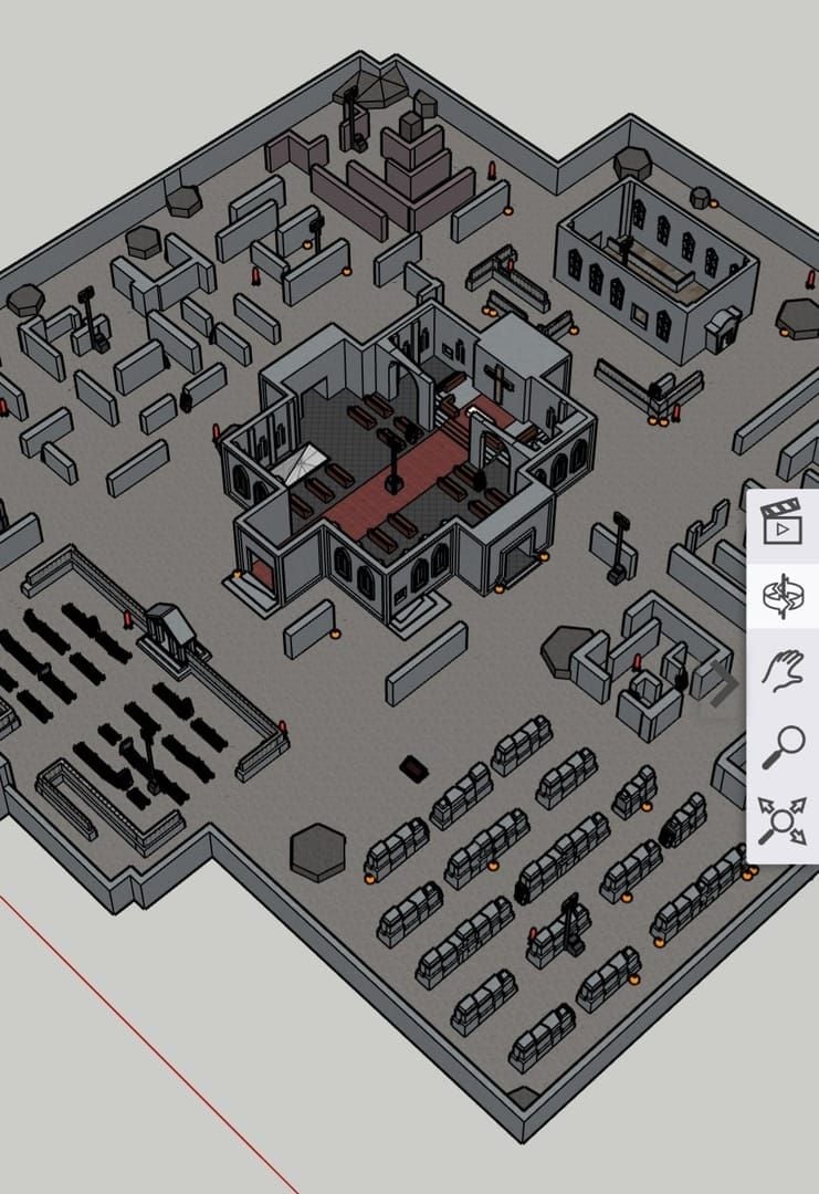 Identity V Red Church map showing Ann Dentist positioning areas