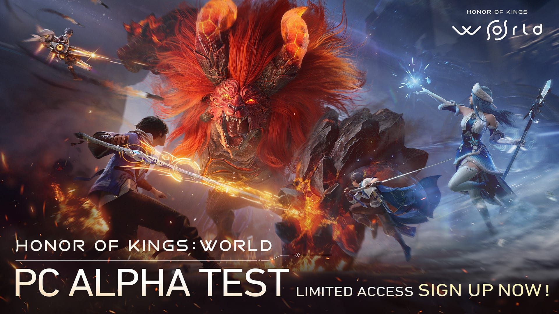 Official Honor of Kings World Global Alpha 2026 registration page interface