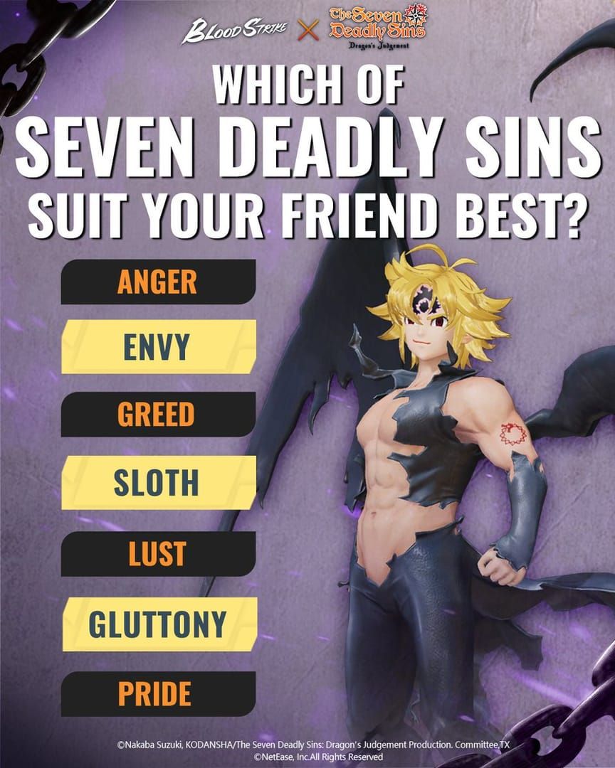 Blood Strike Seven Deadly Sins Gallery tasks interface