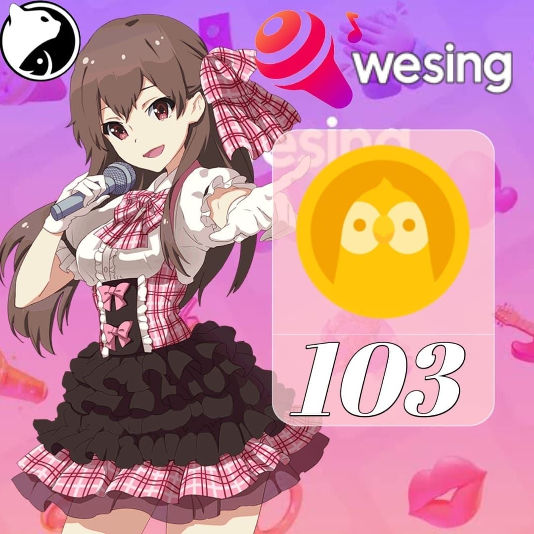 Screenshot of WeSing profile interface highlighting numeric Player ID for top-ups