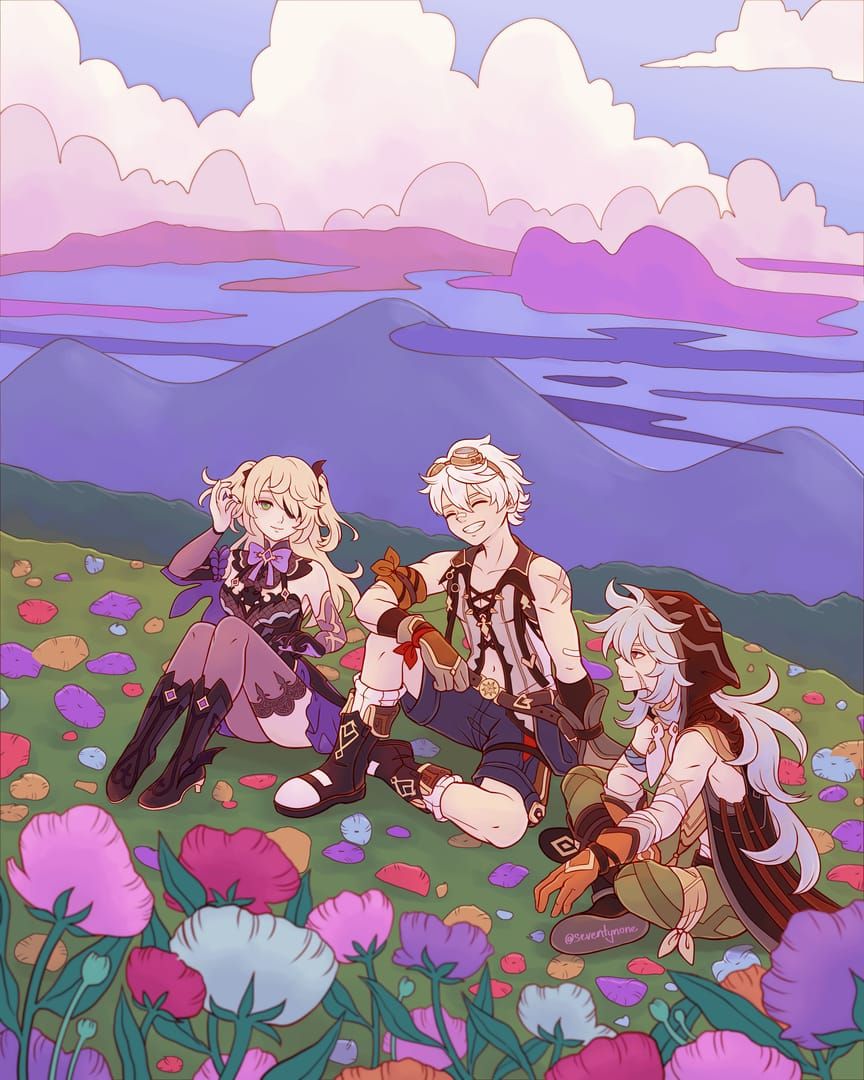 원신 무과금 팀1 캐릭터 구성: 피슬 C6 메인 DPS, 레이저 서브, 베넷 버퍼, 행추 서포터