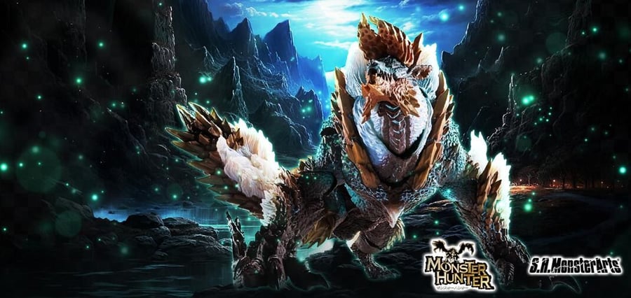 Model peringatan Ulang Tahun ke-20 Monster Hunter "S.H.MonsterArts Fire Dragon/Thunder Wolf Dragon" tersedia untuk tempahan hari ini