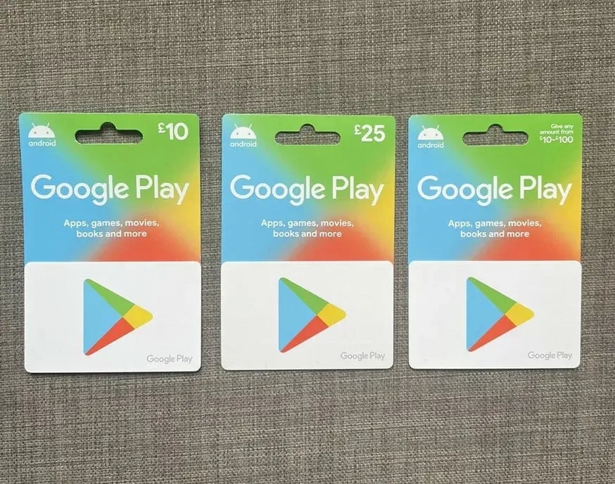 如何儲值或購買Google Play禮品卡(UK)